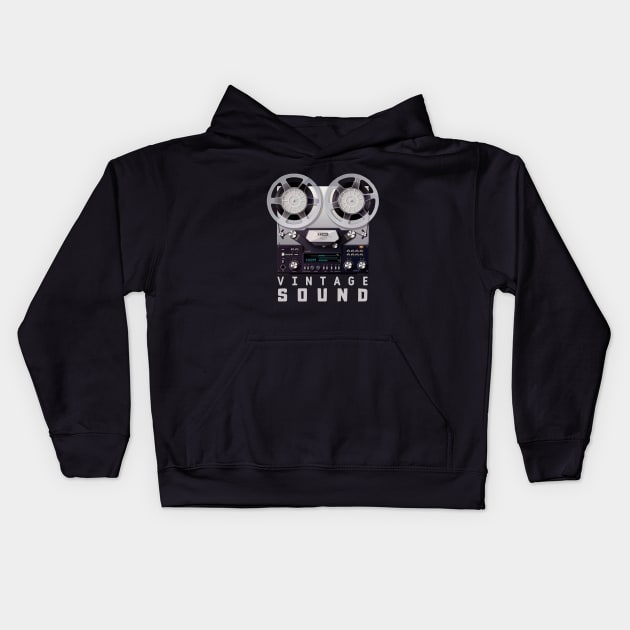 Vintage Sound Kids Hoodie by Omartista64